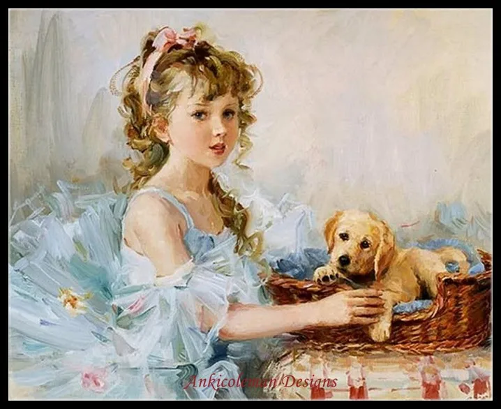 Needlework for embroidery DIY X-stitch DMC High Quality - Counted Cross Stitch Kits 14 ct Oil painting - Puppy Love
Needlework for embroidery DIY X-stitch DMC High Quality - Counted Cross Stitch Kits 14 ct Oil painting - Puppy Love