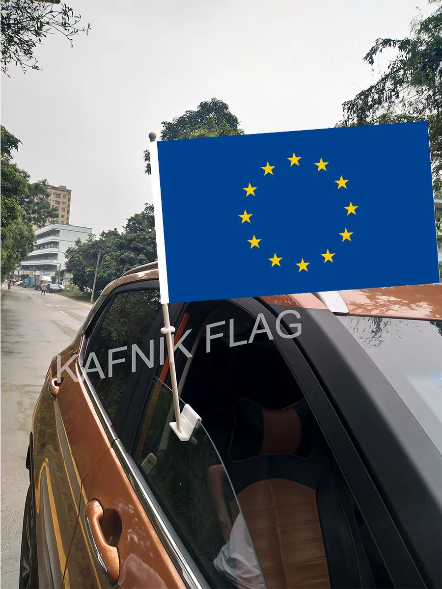KAFNIK,30*45CM European Union EU Window Car Flags and Banners Countries World Custom Flags with 43/52cm flagpole for car decorat
KAFNIK,30*45CM European Union EU Window Car Flags and Banners Countries World Custom Flags with 43/52cm flagpole for car decorat