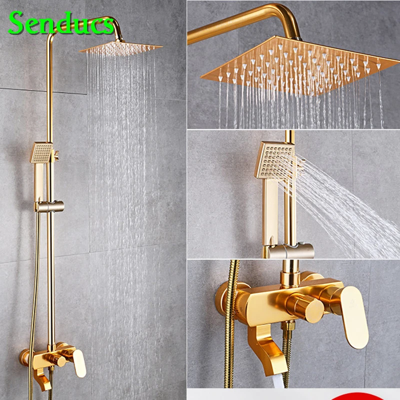 Senducs Space Aluminum Shower Set Square Top Shower Bathroom Mixer Tap with Top Qualtiy Brass Bathroom Shower Set
Senducs Space Aluminum Shower Set Square Top Shower Bathroom Mixer Tap with Top Qualtiy Brass Bathroom Shower Set