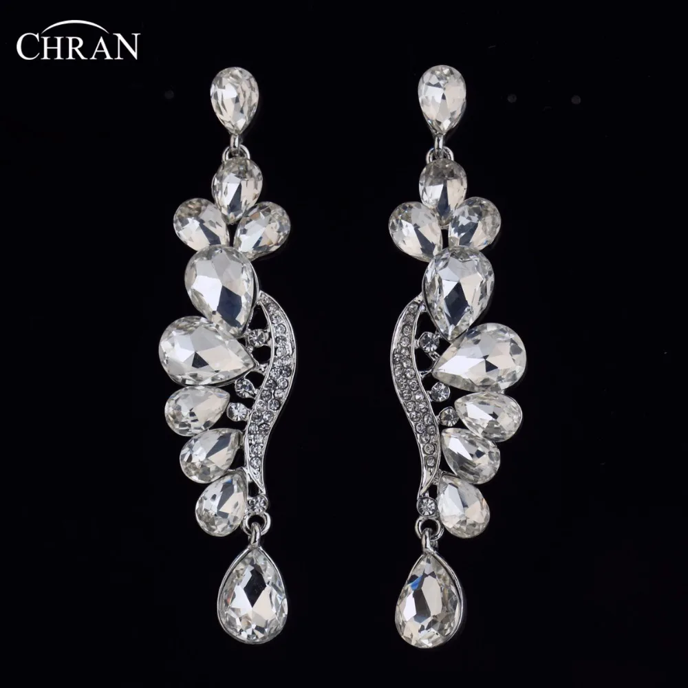 CHRAN Trendy Long Crystal Dangle Earrings For Women Large rhinestone Piercing Drop Earring Bridal Jewelry Ladies Party Gift
CHRAN Trendy Long Crystal Dangle Earrings For Women Large rhinestone Piercing Drop Earring Bridal Jewelry Ladies Party Gift