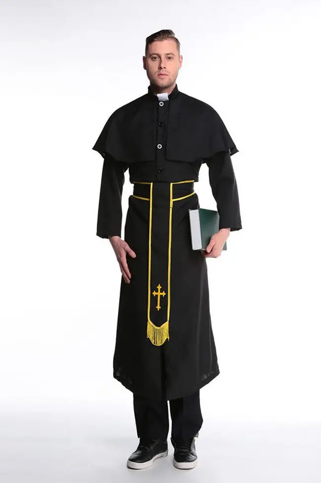 Free shipping,Adult Pastor Priest Monk Robe Costume Suit Godfather Missionary Priest Serving Priest Serving Halloween Clothing
Free shipping,Adult Pastor Priest Monk Robe Costume Suit Godfather Missionary Priest Serving Priest Serving Halloween Clothing