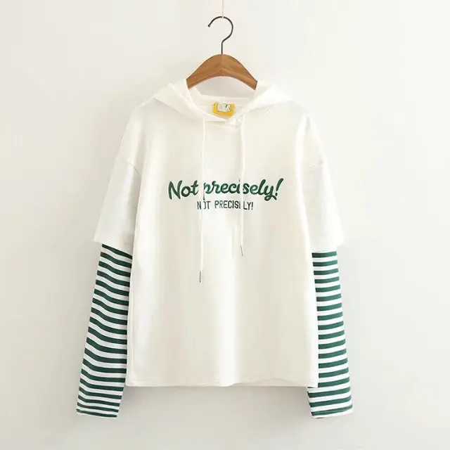 mori gir small pure and fresh False 2 pieces letter printed stripe Multicolor hooded fleece sweatshirt schoolgirl spring clothes
mori gir small pure and fresh False 2 pieces letter printed stripe Multicolor hooded fleece sweatshirt schoolgirl spring clothes