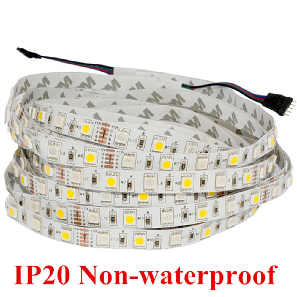 5M RGB Led Strip 5050 SMD Waterproof IP65 IP20 DC 12V 60Leds / M Fita Flexible Ribbon String Tape Lamp For Christmas Holiday | Лампы и