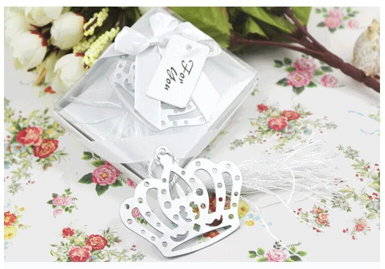 NEW ARRIVAL100 PCS/LOT Crown Bookmark in Elegant White Box Wedding Favor Baby Shower Gifts Free Shipping
NEW ARRIVAL100 PCS/LOT Crown Bookmark in Elegant White Box Wedding Favor Baby Shower Gifts Free Shipping