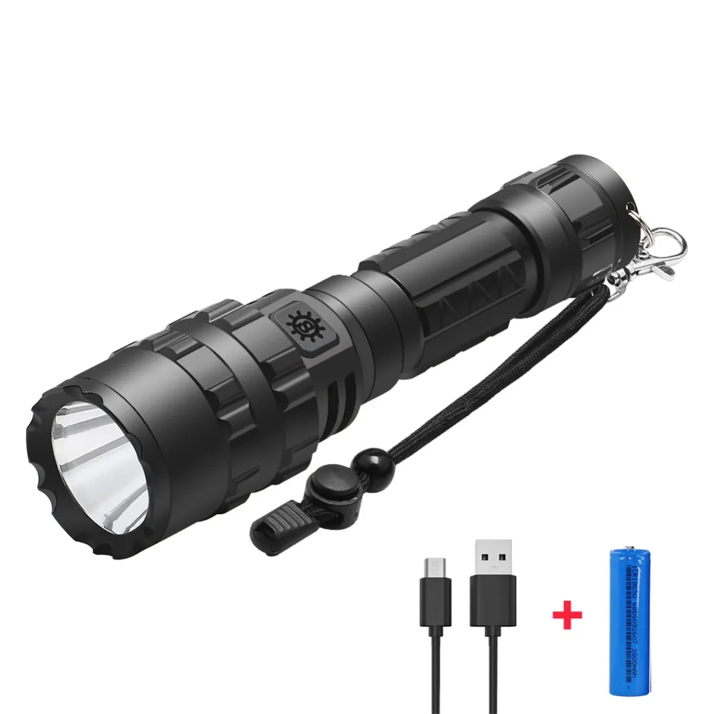 

PANYUE Powerful Flashlight 18650 XM-L2 1000LM Led Flash light Portable Torch USB Rechargeable Tactical LED Torches Flashlights