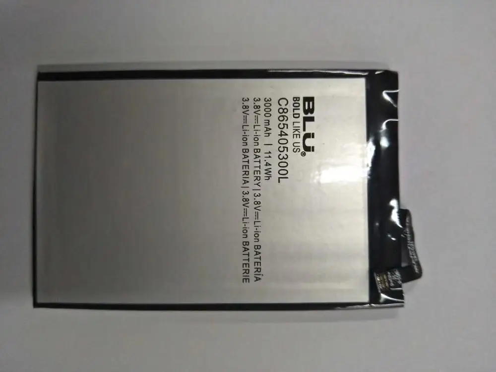 For BLU Mobile phone C865405300L Battery 3000mAh 3.8V Internal Rechargeable Battery For BLU Studio XL
For BLU Mobile phone C865405300L Battery 3000mAh 3.8V Internal Rechargeable Battery For BLU Studio XL