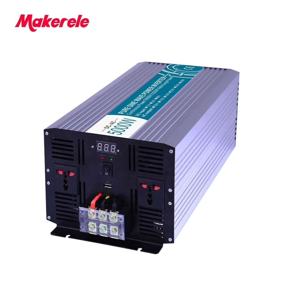 Off Grid Pure Sine Wave Power Inverter 5000W 12V/24V/48VAC to 110V/220VDC Converter Solar Inverter Power Supply
Off Grid Pure Sine Wave Power Inverter 5000W 12V/24V/48VAC to 110V/220VDC Converter Solar Inverter Power Supply