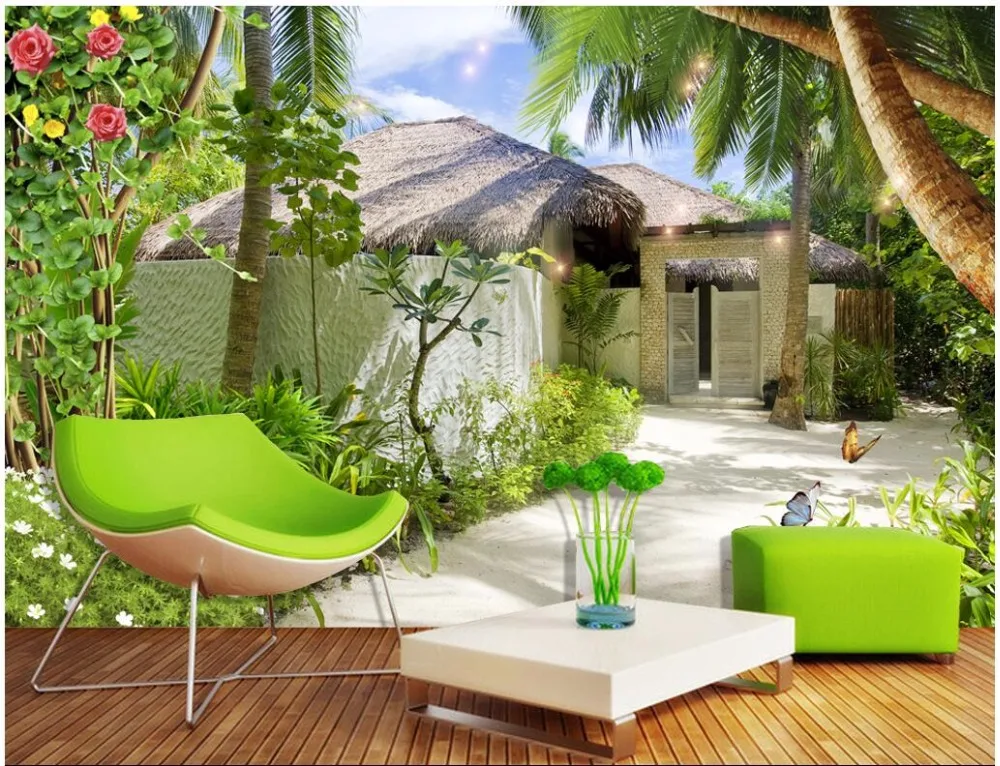 Custom mural 3d photo wallpaper Cottage coconut flowers scenery decoration painting 3d wall murals wallpaper for walls 3 d
Custom mural 3d photo wallpaper Cottage coconut flowers scenery decoration painting 3d wall murals wallpaper for walls 3 d