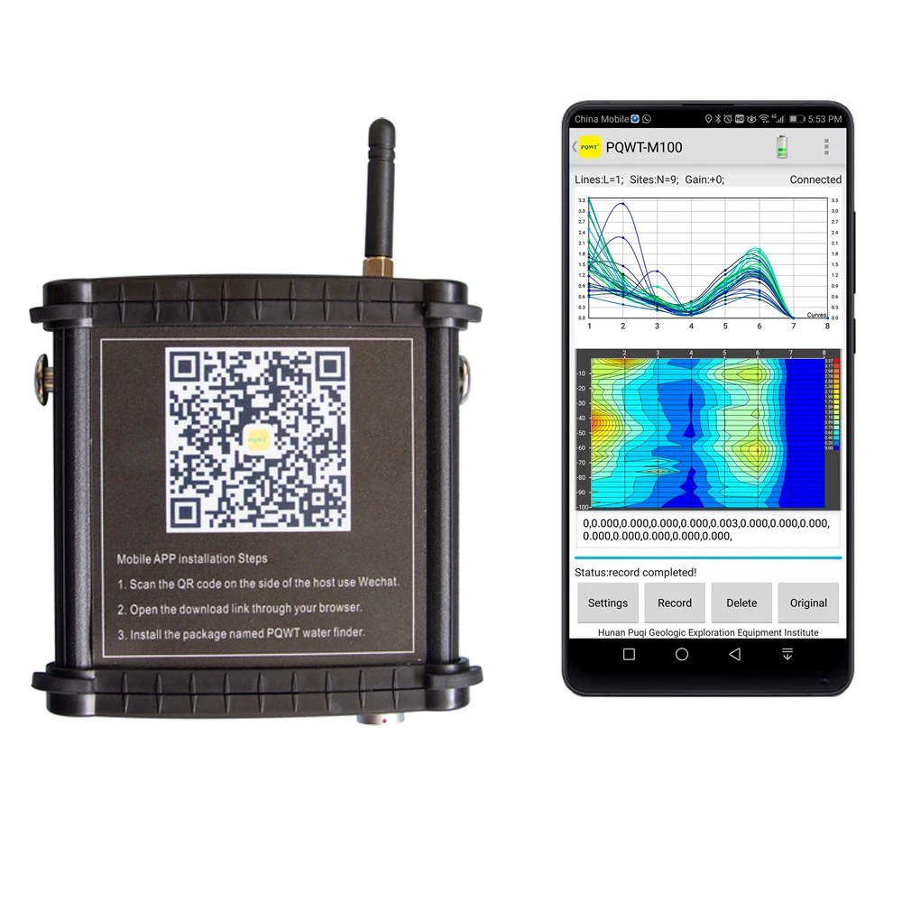 

High Accuracy! PQWT-M100 underground water detector for 0-100meters borehole drilling find fresh water