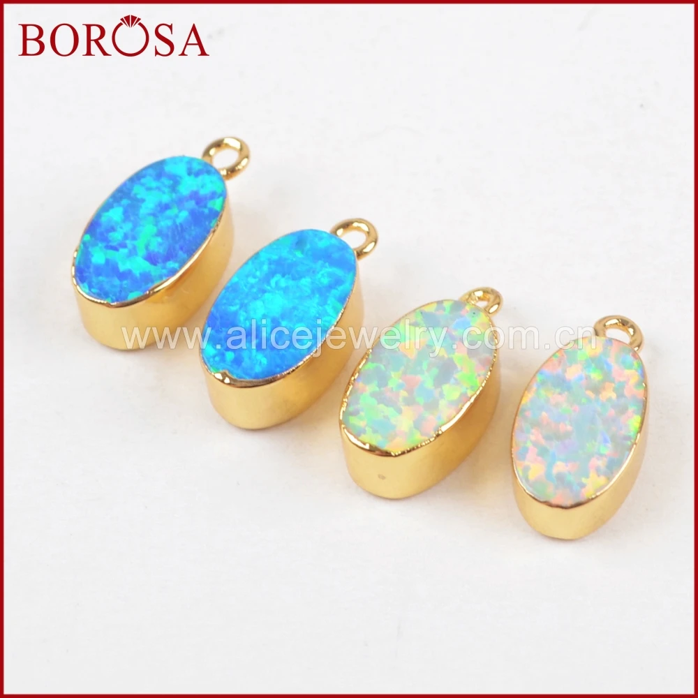 BOROSA 10PCS New Oval Gold Color Japanese Opal Charms, New Arrival Manmade Opal Charm Gems for Earrings for Necklace G1465
BOROSA 10PCS New Oval Gold Color Japanese Opal Charms, New Arrival Manmade Opal Charm Gems for Earrings for Necklace G1465
