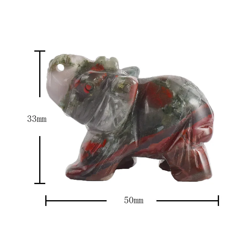 Gemstones Natural blooded stone elephant figurine carved craft mini animals quartz crystals statues for children room decor
Gemstones Natural blooded stone elephant figurine carved craft mini animals quartz crystals statues for children room decor