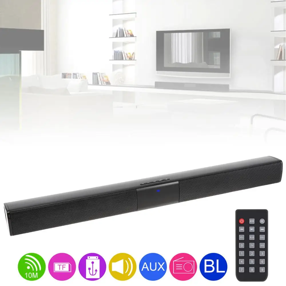 BS-28B Home Theater Multi-function Wireless Soundbar Speaker with 4 Full Range Horns 3.5mm AUX RCA for TV PC Phone
BS-28B Home Theater Multi-function Wireless Soundbar Speaker with 4 Full Range Horns 3.5mm AUX RCA for TV PC Phone