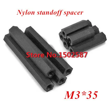 100PCS/lot M3*35 Black Nylon Hex Standoff Spacer M3 Female * M3 Female Length 35mm
100PCS/lot M3*35 Black Nylon Hex Standoff Spacer M3 Female * M3 Female Length 35mm