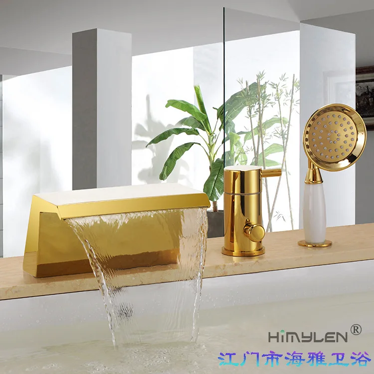 Himylen manufacturer wholesale high-grade titanium waterfall bathtub faucet The tap 000789
Himylen manufacturer wholesale high-grade titanium waterfall bathtub faucet The tap 000789