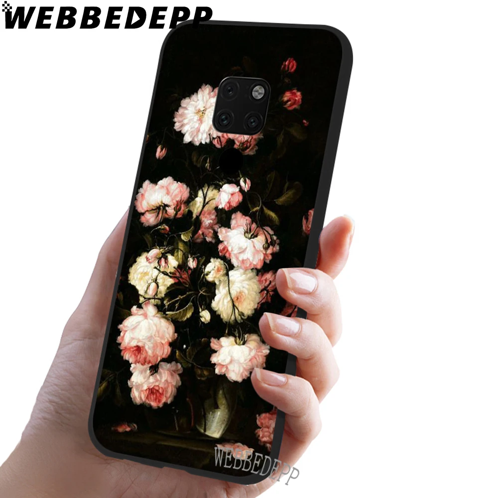 WEBBEDEPP Flower Butterfly In Vase Art Soft Case for Huawei Honor 6 7A Pro 7C 8C 7X 8X 8 9 10 lite Note10 | Мобильные телефоны и