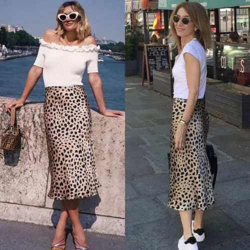 Женская длинная юбка-макси с леопардовым принтом и высокой талией | одежда