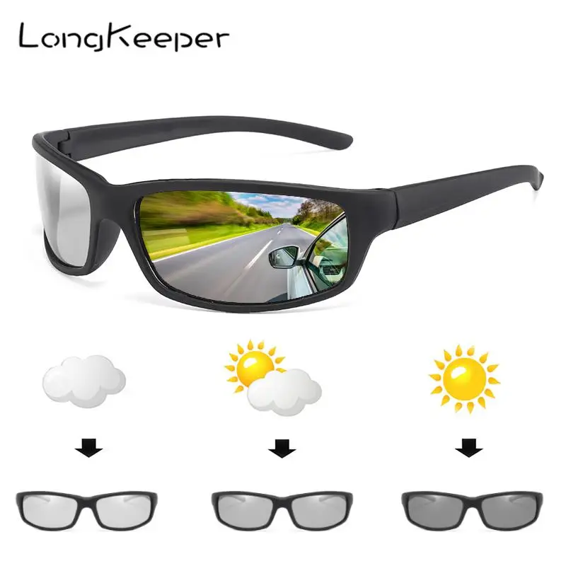 Солнцезащитные очки LongKeeper 2019 мужские хамелеон Обесцвечивающие Овальные для