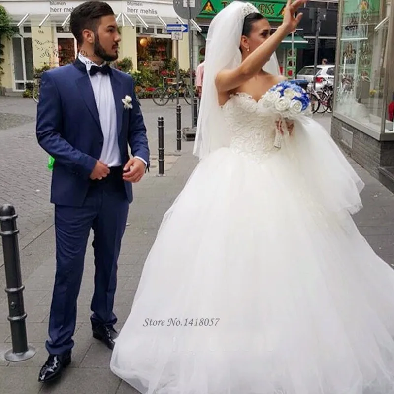 Женское свадебное платье с жемчугом Бальное кружевное до пола лето 2016