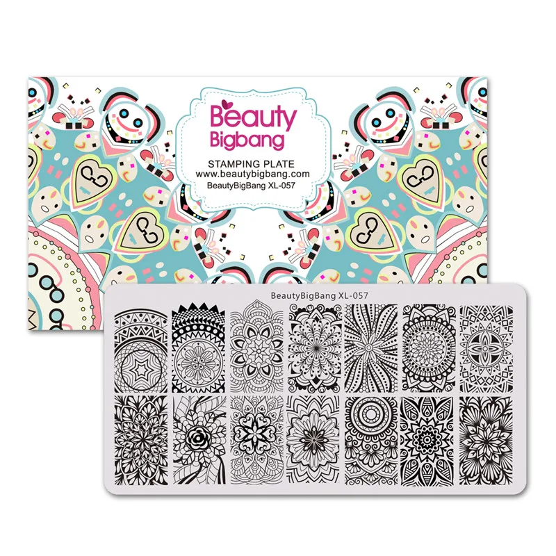 BeautyBigBang Nail Stamping Plate Stencil Spiral Screw Mandala Design 6*12cm For Nail Art Tools Stamping Template Mold XL-057
BeautyBigBang Nail Stamping Plate Stencil Spiral Screw Mandala Design 6*12cm For Nail Art Tools Stamping Template Mold XL-057