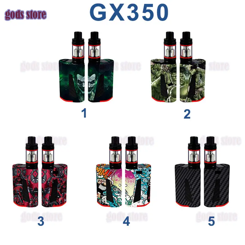 1 шт. GX350 наклейка крышка комплект vape поле Mod superheros стиль Стикеры 5 типов Бесплатная