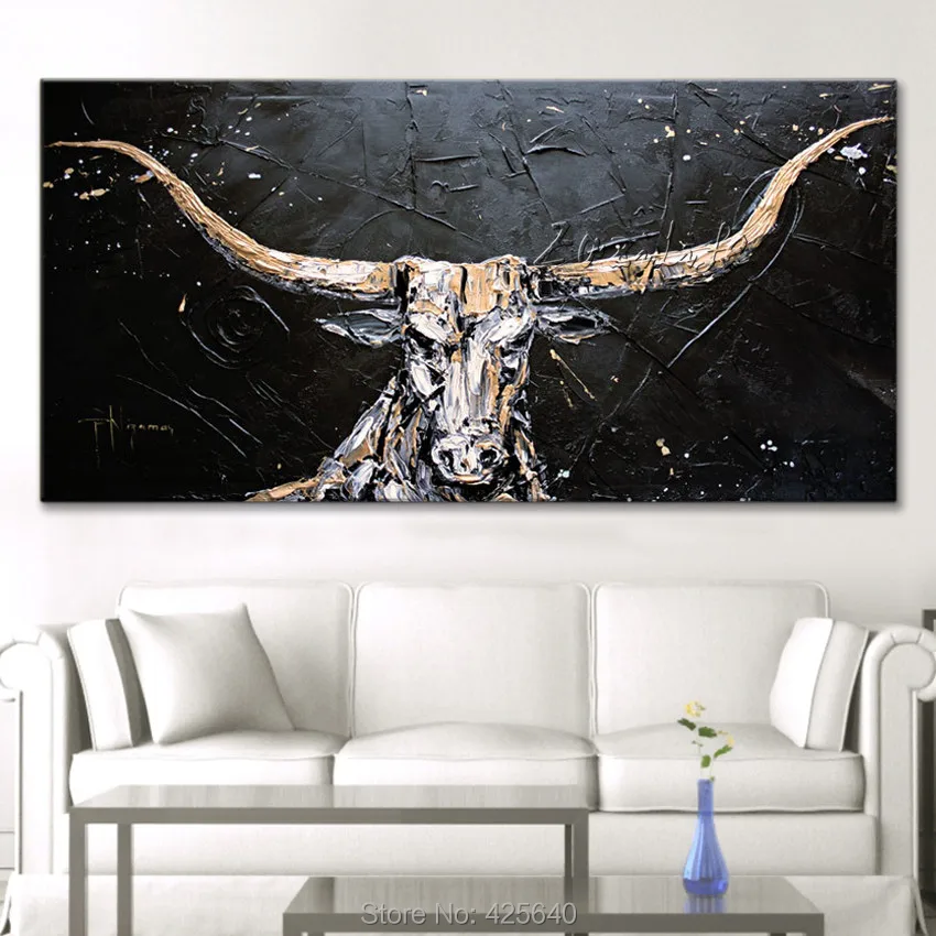 Bull canvas abstract painting hand painted wall art oil paintings modern wall pictures for living room home decorative pictures
Bull canvas abstract painting hand painted wall art oil paintings modern wall pictures for living room home decorative pictures