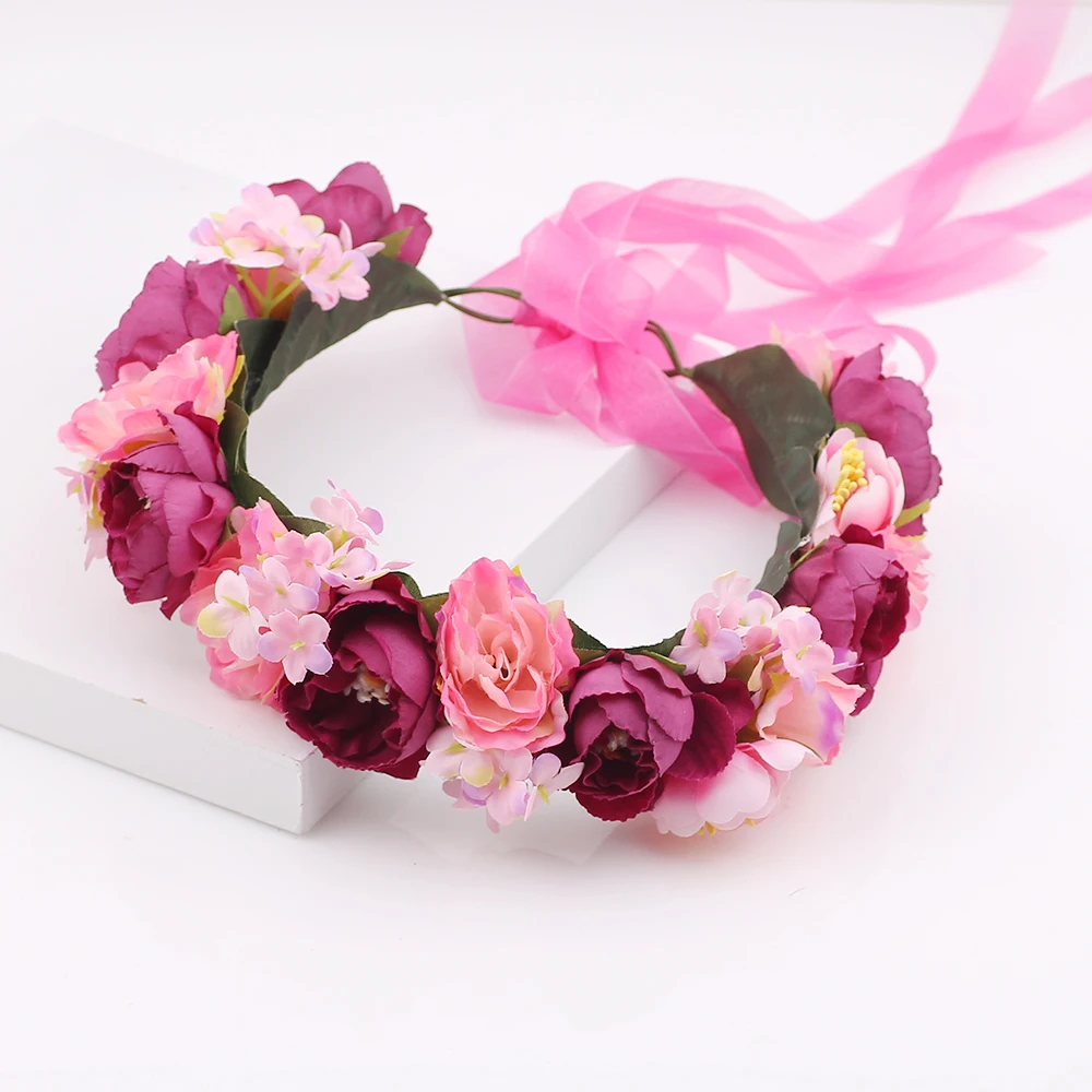 Bride Women Rose Flower Crown Hairband Wedding Flower Headband Headdress flower girl head wreath Hair Accessories
Bride Women Rose Flower Crown Hairband Wedding Flower Headband Headdress flower girl head wreath Hair Accessories