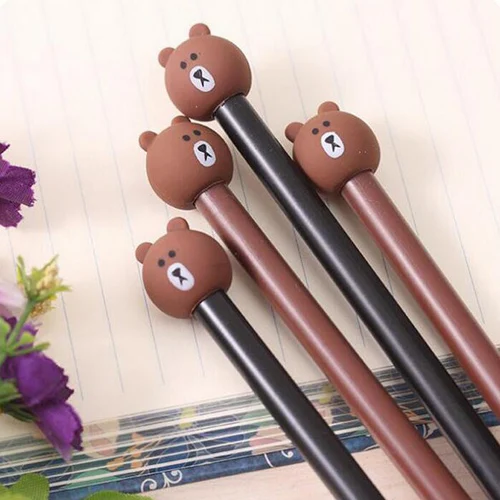 1PC Cute bear design 0.38mm gel pen black ink Novelty school stationery canetas pens Office stylo supplies (tt-2416)
1PC Cute bear design 0.38mm gel pen black ink Novelty school stationery canetas pens Office stylo supplies (tt-2416)