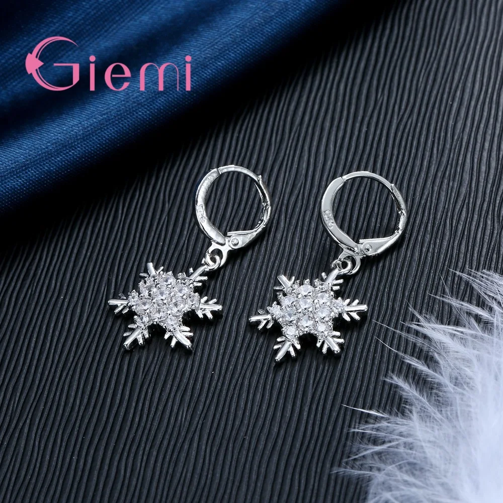 925 Sterling Silver AAA Zircon Snowflakes Necklace Earrings Jewelry Sets for Women Wedding Engagement Gifts High Quality
925 Sterling Silver AAA Zircon Snowflakes Necklace Earrings Jewelry Sets for Women Wedding Engagement Gifts High Quality