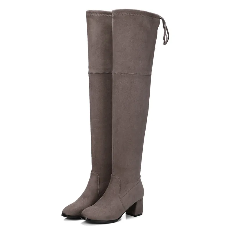 Women boot Elastic sheep Suede Women Over The Knee Boots Lace Up Sexy High Heels Shoes Woman Female Slim Thigh High Boots Botas
Women boot Elastic sheep Suede Women Over The Knee Boots Lace Up Sexy High Heels Shoes Woman Female Slim Thigh High Boots Botas