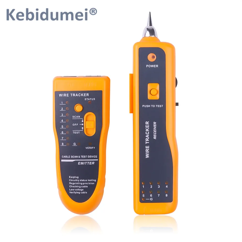 Тестер для телефонных проводов Kebidumei RJ11 RJ45 Cat5 Cat6|telephone wire tracker|line findernetwork cable tester |
