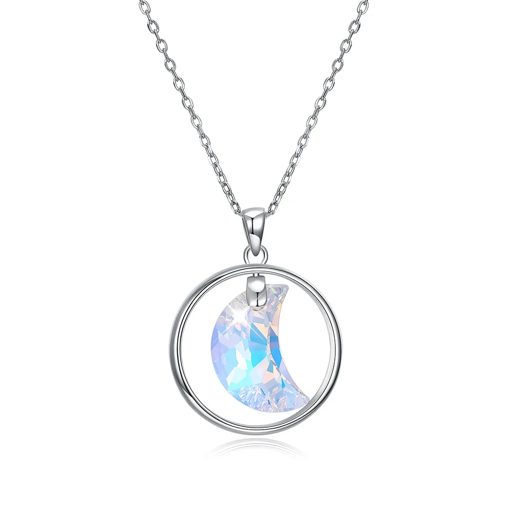 Crystal from Austria Element necklace, sterling Silver 925 Moon chain collarbone female, Fashion accessories wholesale
Crystal from Austria Element necklace, sterling Silver 925 Moon chain collarbone female, Fashion accessories wholesale