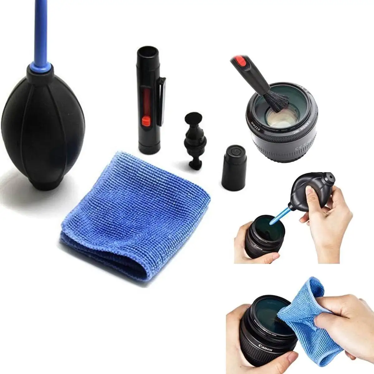 3 in 1 Lens Cleaning Cleaner Dust Pen Blower Cloth Kit For DSLR Camera Fast US
3 in 1 Lens Cleaning Cleaner Dust Pen Blower Cloth Kit For DSLR Camera Fast US