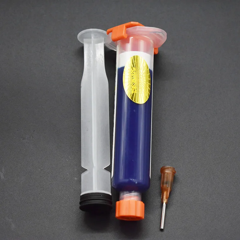 Blue UV Solder Mask +1 Needle & Push PCB BGA PAINT PREVENT CORROSIVE ARCING Soldering Paste Flux Cream 10ML Welding Fluxes Oil
Blue UV Solder Mask +1 Needle & Push PCB BGA PAINT PREVENT CORROSIVE ARCING Soldering Paste Flux Cream 10ML Welding Fluxes Oil