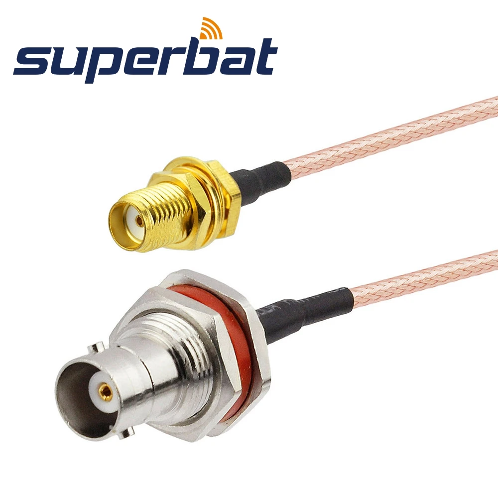 Superbat BNC Female Nut Bulkhead to SMA Jack RG316 15cm RF Coaxial Jumper Cable Connector
Superbat BNC Female Nut Bulkhead to SMA Jack RG316 15cm RF Coaxial Jumper Cable Connector