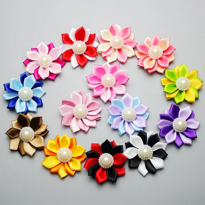 DIY Head wear accessories Wholesale Satin Ribbon Multilayers fabric flowers with pearl for headbands hair styling accessories
DIY Head wear accessories Wholesale Satin Ribbon Multilayers fabric flowers with pearl for headbands hair styling accessories
