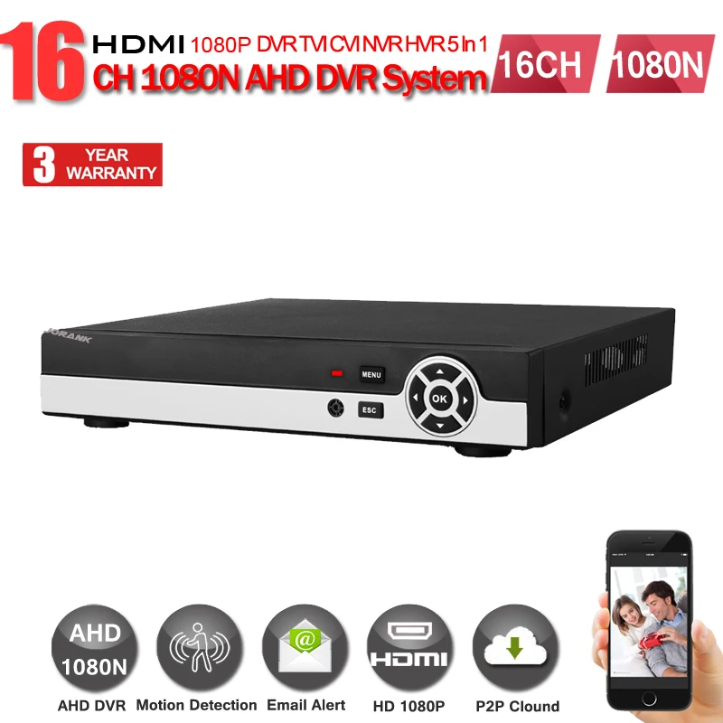 Камера видеонаблюдения HD 16 каналов AHD 1080P 720P h.264 DVR HDMI NVR Wi Fi|recorder video|recorder hdmirecorder hd |