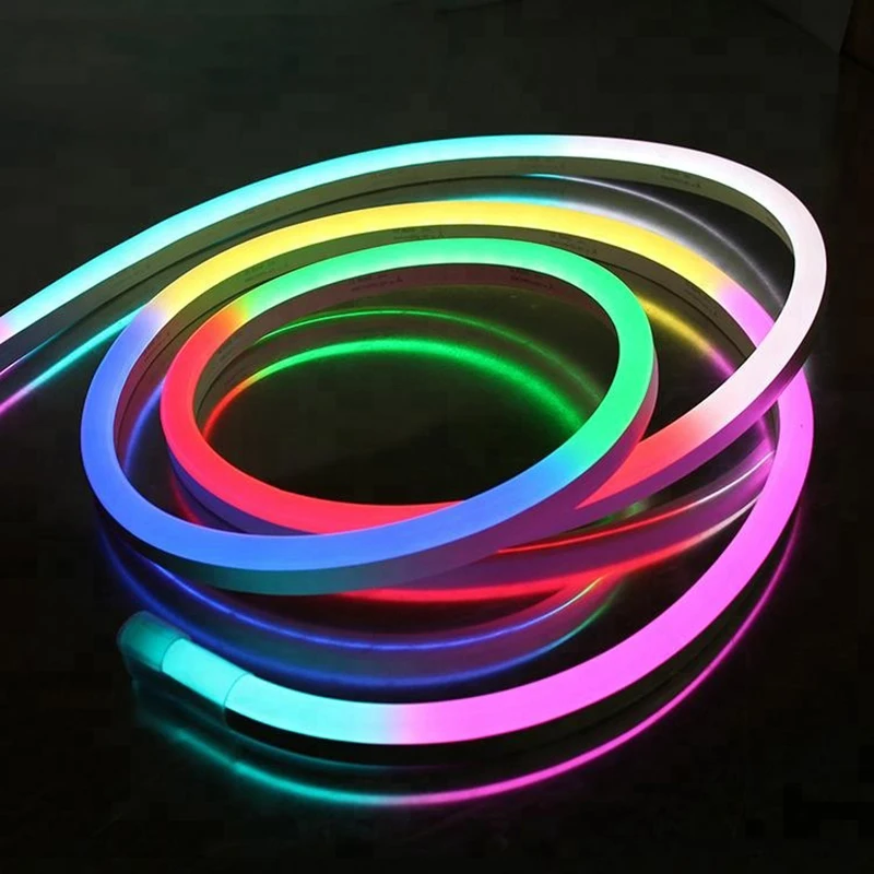 Светодиодная неоновая лампа 12В/220В/110В RGB 5050 SMD 600 светодиодов/м водонепроницаемая