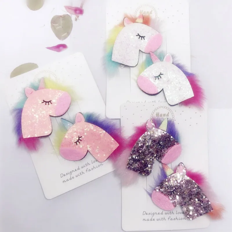 5pair/lot Glitter Gradient Color Fluffy Unicorn Children Hair Clip Lovely Girls Hair Accessories Kids Dance Party Gift Headdress
5pair/lot Glitter Gradient Color Fluffy Unicorn Children Hair Clip Lovely Girls Hair Accessories Kids Dance Party Gift Headdress