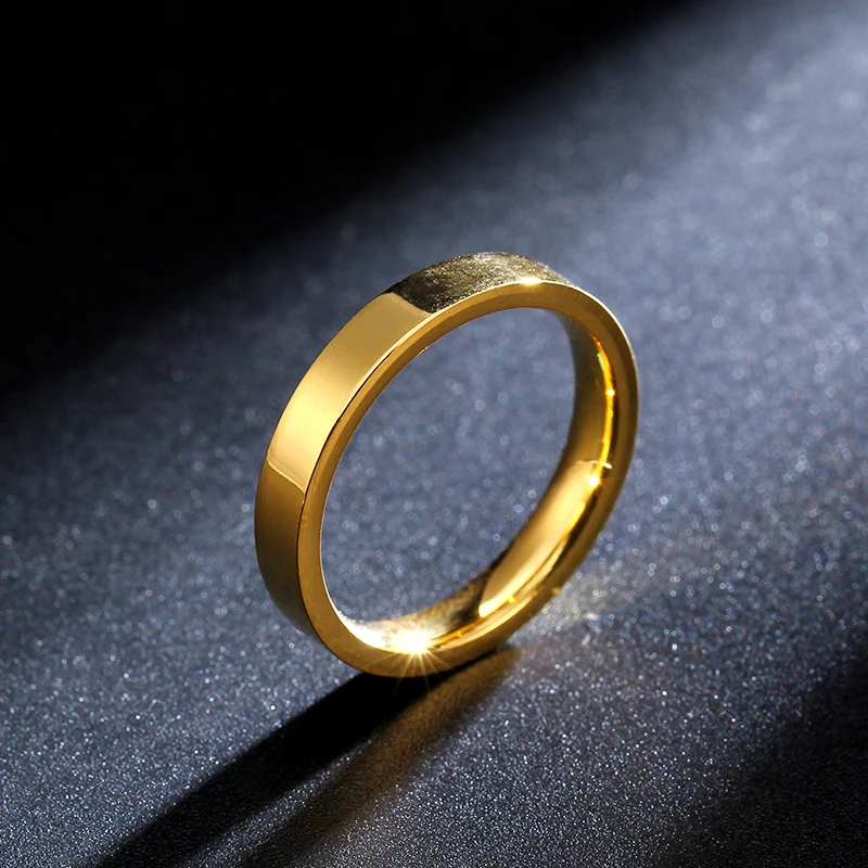 Фото MANGOSKY золото 3 мм ультра тонком каблуке titanium стали кольцо Для - купить