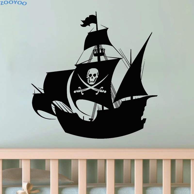 ZOOYOO Pirate Ship Wall Sticker Swords And Skull Decoration Anime Cartoon Wall Decals Kids Children Room Home Decor
ZOOYOO Pirate Ship Wall Sticker Swords And Skull Decoration Anime Cartoon Wall Decals Kids Children Room Home Decor