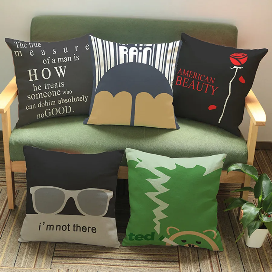 18'' High quality Linen Print Pillowcase Cushion Classic Movie Poster Throw Pillows Sofa Car Chair Decorative Cojines almofadas
18'' High quality Linen Print Pillowcase Cushion Classic Movie Poster Throw Pillows Sofa Car Chair Decorative Cojines almofadas