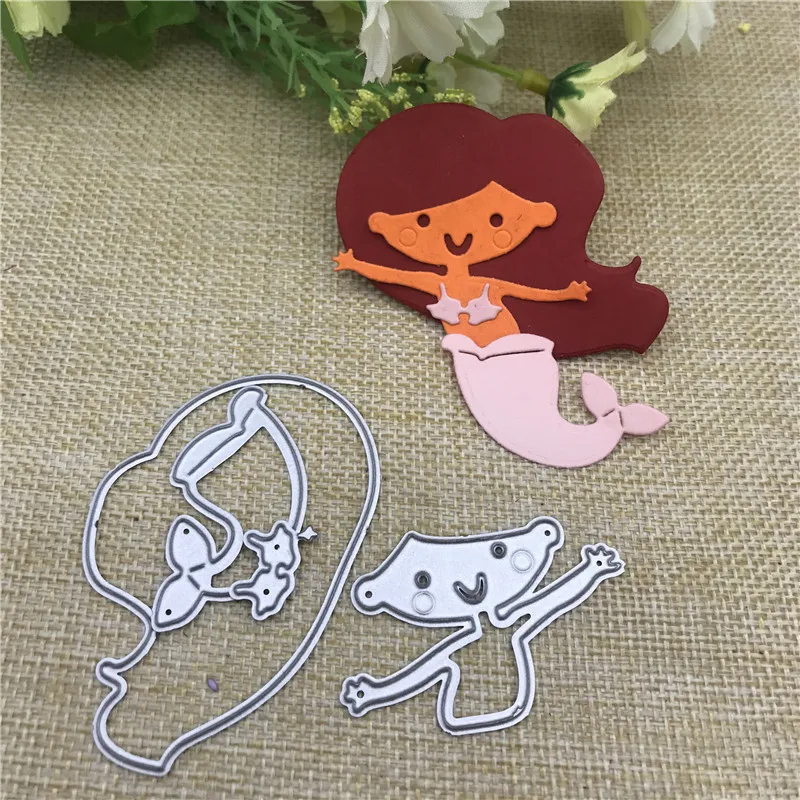 Mermaid Metal Cutting Dies Stencil for DIY Scrapbooking Album Embossing Paper Cards Deco Crafts Die Cuts
Mermaid Metal Cutting Dies Stencil for DIY Scrapbooking Album Embossing Paper Cards Deco Crafts Die Cuts