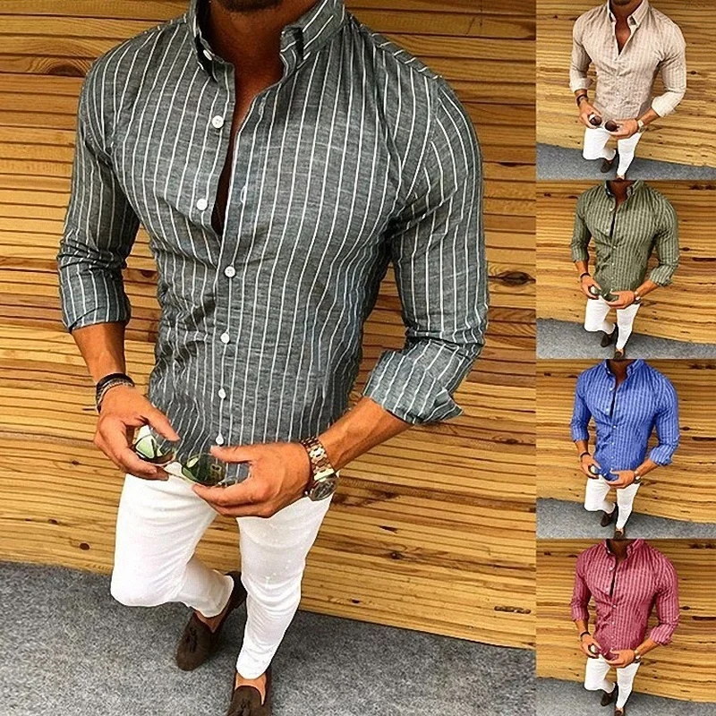Zogaa Brand Mens Shirts Casual Slim Fit Long Sleeve Shirt Male Tops Streetwear Fashion Stripe Shirt Men Clothing 2018
Zogaa Brand Mens Shirts Casual Slim Fit Long Sleeve Shirt Male Tops Streetwear Fashion Stripe Shirt Men Clothing 2018