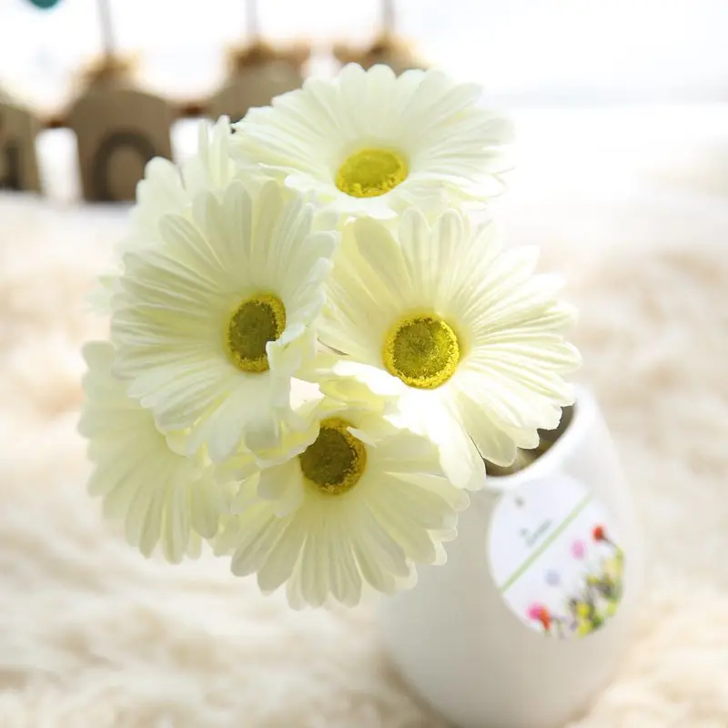 CAMMITEVER 6pcs Artificial Gerbera Small Silk Sunflower Drop Ship Artificial Flower Wedding Decoration DIY Scrapbooking Craft
CAMMITEVER 6pcs Artificial Gerbera Small Silk Sunflower Drop Ship Artificial Flower Wedding Decoration DIY Scrapbooking Craft