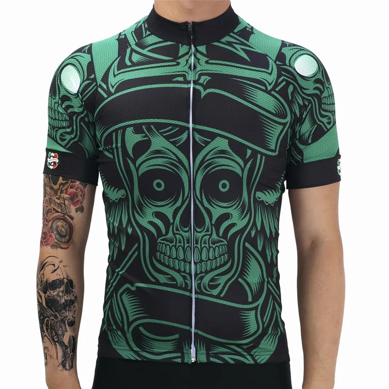 Green Skull Cycling Jersey Men 2021 Racing Sport Cycling Clothing 100% Polyester Short Sleeve mtb Bike Jersey Bicycle Clothes
Green Skull Cycling Jersey Men 2021 Racing Sport Cycling Clothing 100% Polyester Short Sleeve mtb Bike Jersey Bicycle Clothes