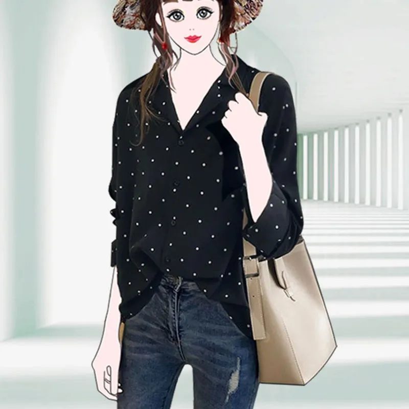 Hot 2019 New Arrival Women Tops Casual O-Neck Long Sleeves Blouses Spring Autumn Chiffon Polka Dots Shirt
Hot 2019 New Arrival Women Tops Casual O-Neck Long Sleeves Blouses Spring Autumn Chiffon Polka Dots Shirt