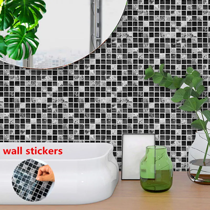 Black Mini Square Marble Pattern Wall Sticker Tile Paste for Kitchen Bathroom Floor
Black Mini Square Marble Pattern Wall Sticker Tile Paste for Kitchen Bathroom Floor