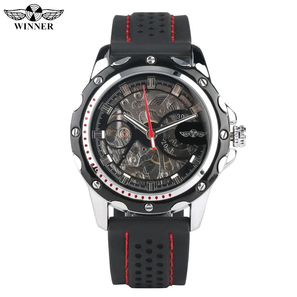 Unique Skeleton Dial Automatic Mechanical Watch for Men Silicone Strap Watches for Male Luxury Automatic Watch for Friends
Unique Skeleton Dial Automatic Mechanical Watch for Men Silicone Strap Watches for Male Luxury Automatic Watch for Friends