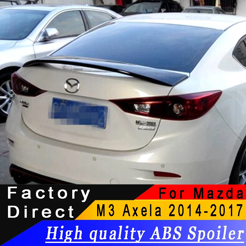 Для Mazda 3 M3 Axela 2014 до 2017 год спойлер Высокое качество ABS Материал купе грунтовка или