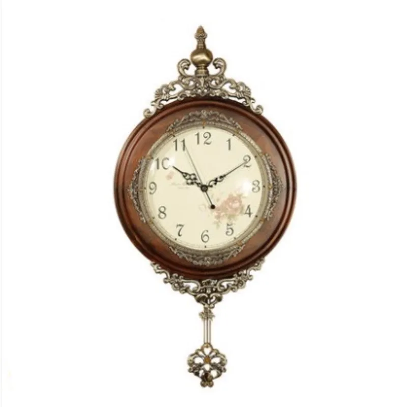 Luxury European Wall Clock Living room wood pendulum clock Pastoral silent retro decoration creative art wall clocks
Luxury European Wall Clock Living room wood pendulum clock Pastoral silent retro decoration creative art wall clocks